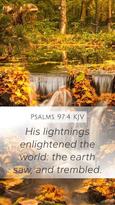 Psalms 97:4 KJV Bible Verse Image