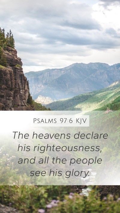Psalms 97:6 KJV Bible Verse Image