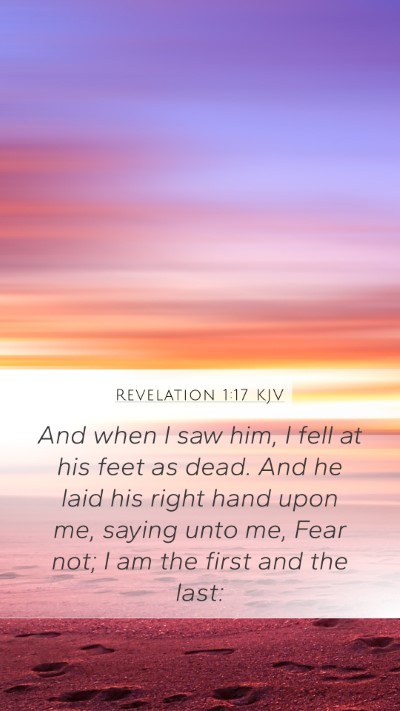 Revelation 1:17 KJV Bible Verse Image