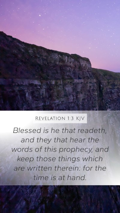 Revelation 1:3 KJV Bible Verse Image