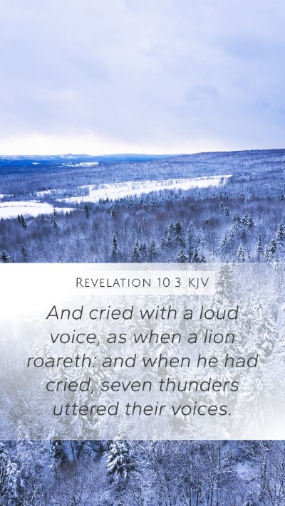 Revelation 10:3 KJV Bible Verse Image