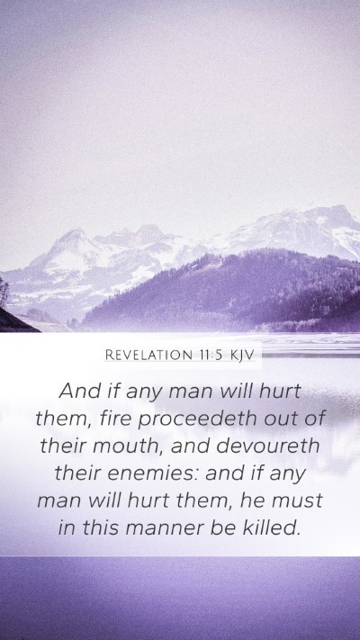 Revelation 11:5 KJV Bible Verse Image