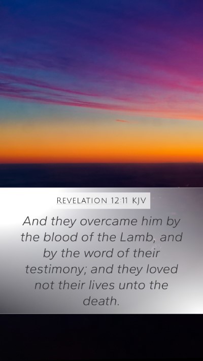 Revelation 12:11 KJV Bible Verse Image