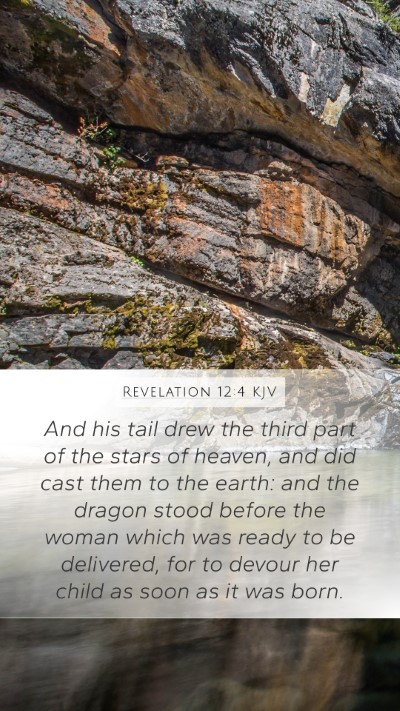 Revelation 12:4 KJV Bible Verse Image