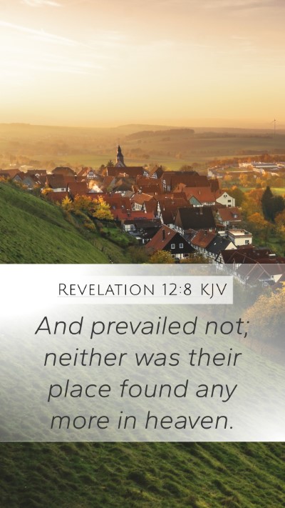 Revelation 12:8 KJV Bible Verse Image