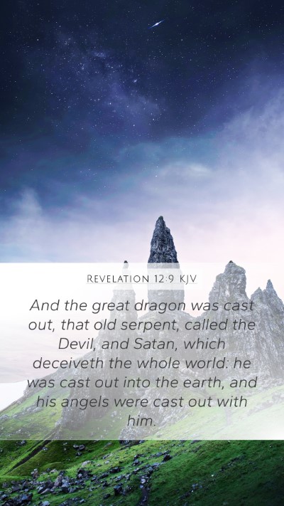 Revelation 12:9 KJV Bible Verse Image