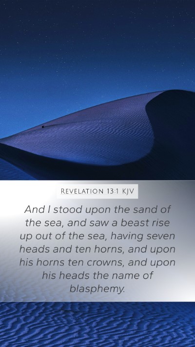 Revelation 13:1 KJV Bible Verse Image