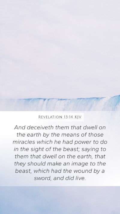 Revelation 13:14 KJV Bible Verse Image
