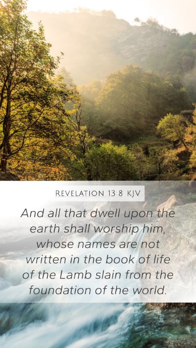 Revelation 13:8 KJV Bible Verse Image