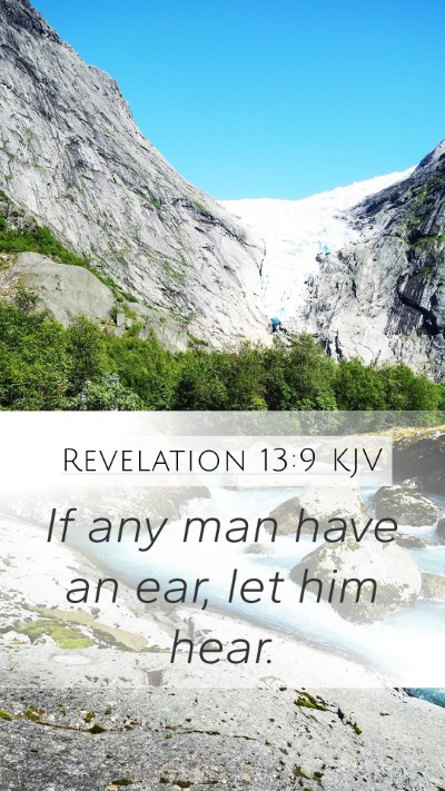 Revelation 13:9 KJV Bible Verse Image