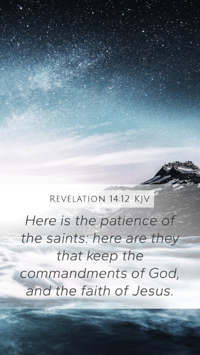 Revelation 14:12 KJV Bible Verse Image