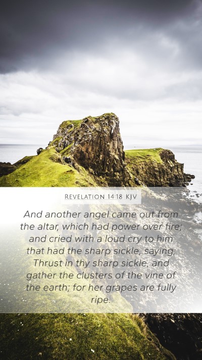 Revelation 14:18 KJV Bible Verse Image