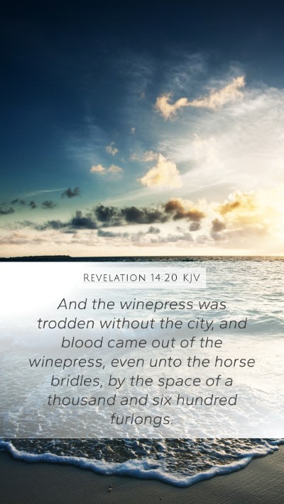 Revelation 14:20 KJV Bible Verse Image