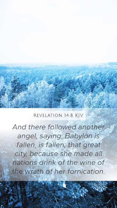 Revelation 14:8 KJV Bible Verse Image