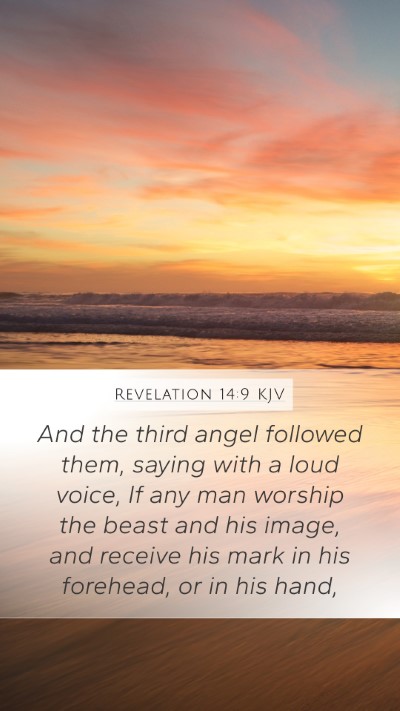 Revelation 14:9 KJV Bible Verse Image