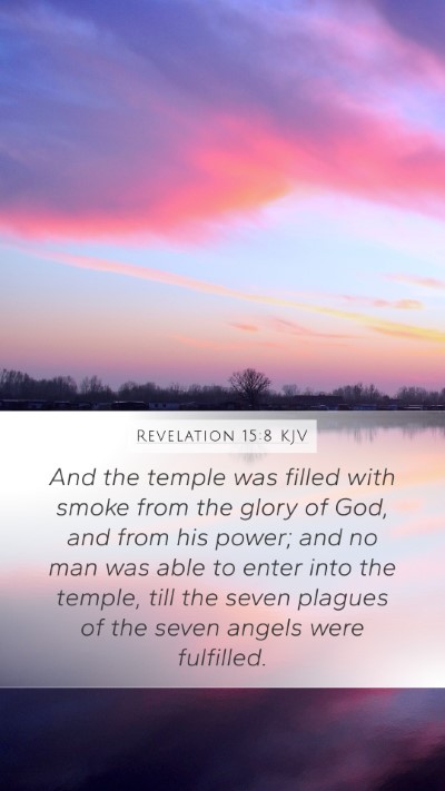 Revelation 15:8 KJV Bible Verse Image