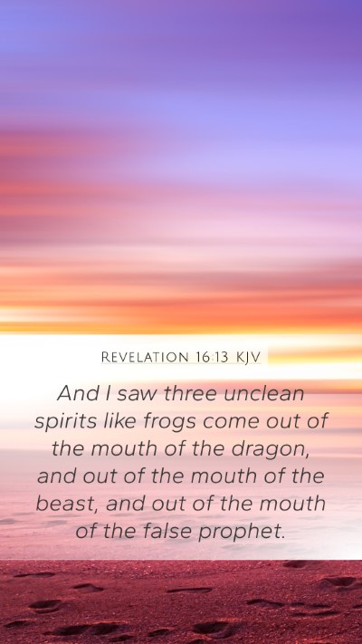 Revelation 16:13 KJV Bible Verse Image