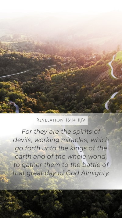Revelation 16:14 KJV Bible Verse Image