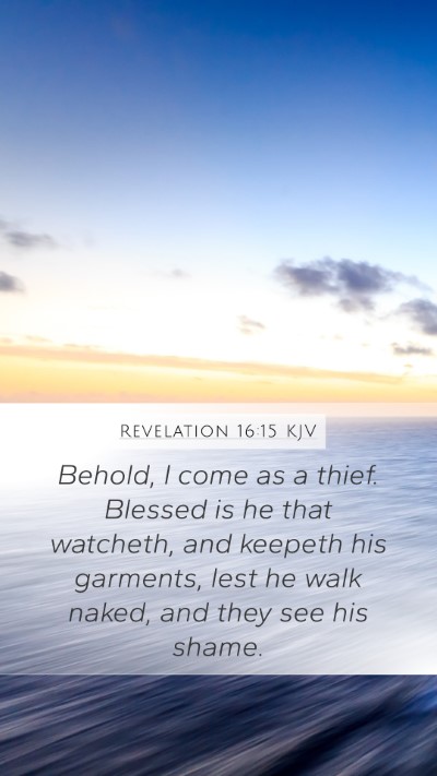 Revelation 16:15 KJV Bible Verse Image