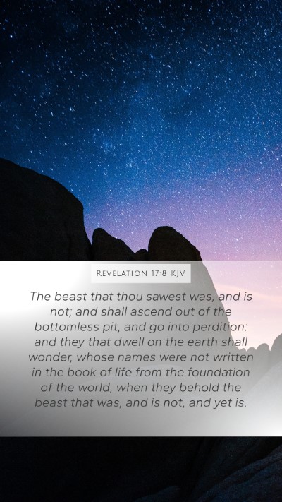 Revelation 17:8 KJV Bible Verse Image