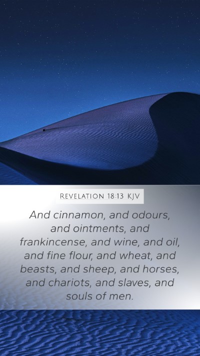 Revelation 18:13 KJV Bible Verse Image