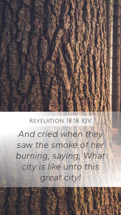 Revelation 18:18 KJV Bible Verse Image