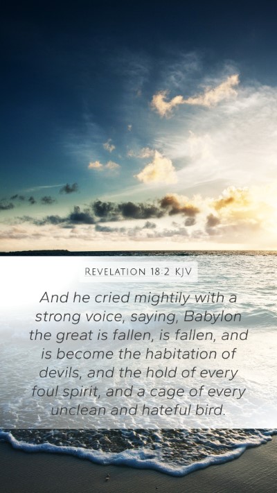 Revelation 18:2 KJV Bible Verse Image