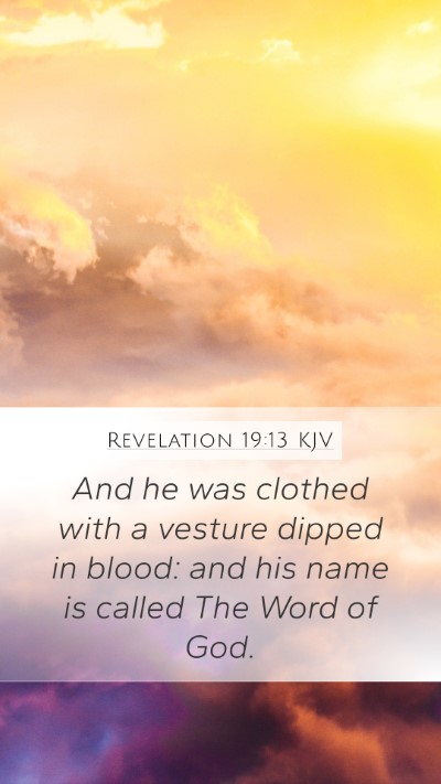 Revelation 19:13 KJV Bible Verse Image