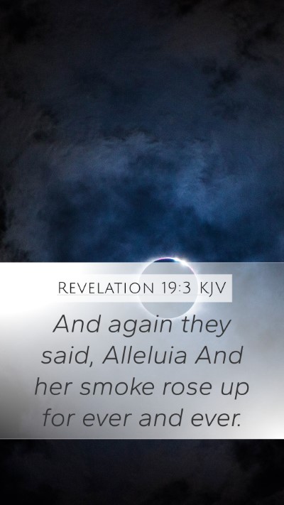 Revelation 19:3 KJV Bible Verse Image