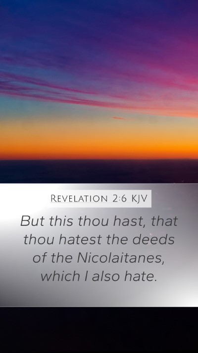 Revelation 2:6 KJV Bible Verse Image