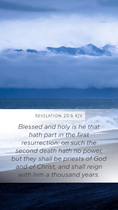 Revelation 20:6 KJV Mobile Phone Wallpaper - Blessed and holy is he that hath part in the - Mobile Bible Verse Wallpaper