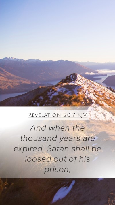 Revelation 20:7 KJV Bible Verse Image