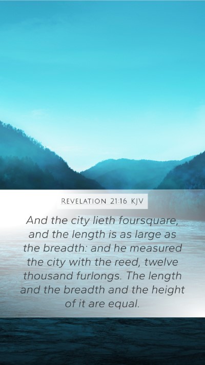 Revelation 21:16 KJV Bible Verse Image