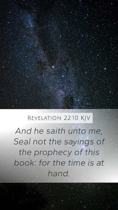 Revelation 22:10 KJV Bible Verse Image