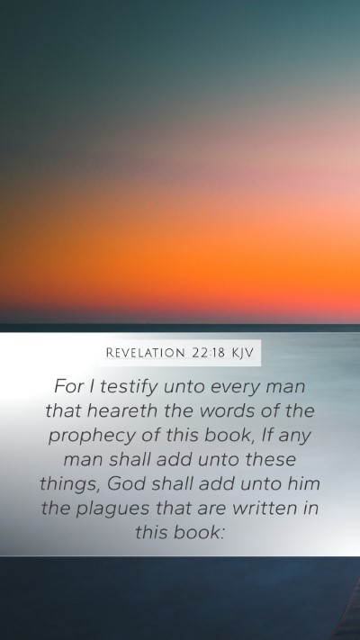 Revelation 22:18 KJV Bible Verse Image