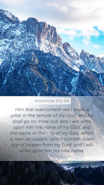 Revelation 3:12 KJV Bible Verse Image