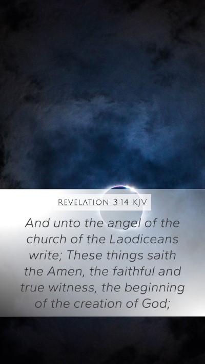 Revelation 3:14 KJV Bible Verse Image