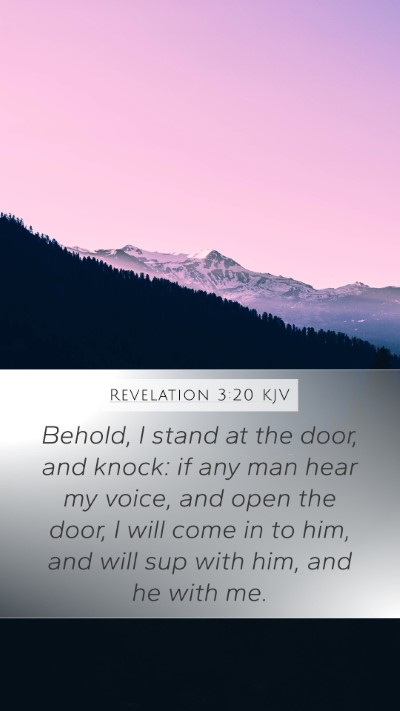 Revelation 3:20 KJV Bible Verse Image