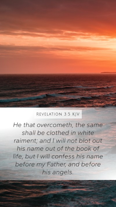 Revelation 3:5 KJV Bible Verse Image
