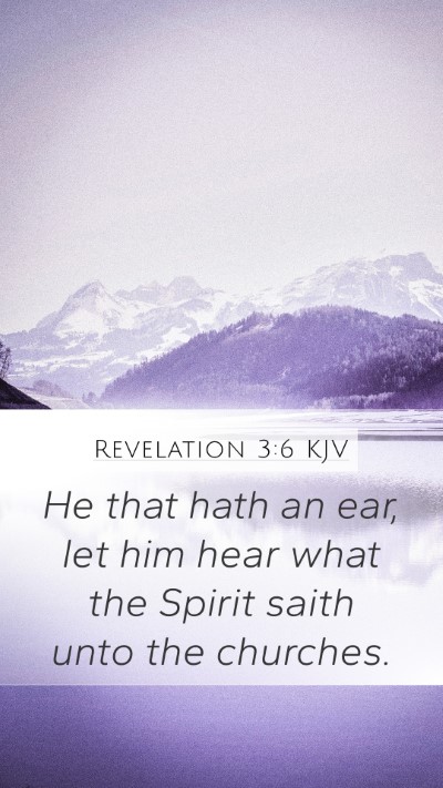 Revelation 3:6 KJV Bible Verse Image
