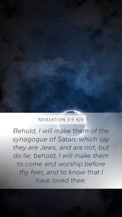 Revelation 3:9 KJV Bible Verse Image