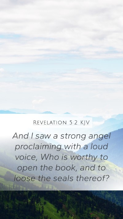 Revelation 5:2 KJV Bible Verse Image