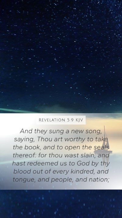 Revelation 5:9 KJV Bible Verse Image