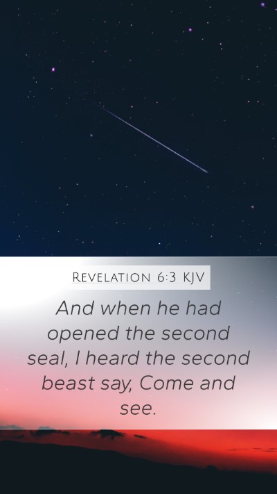 Revelation 6:3 KJV Bible Verse Image