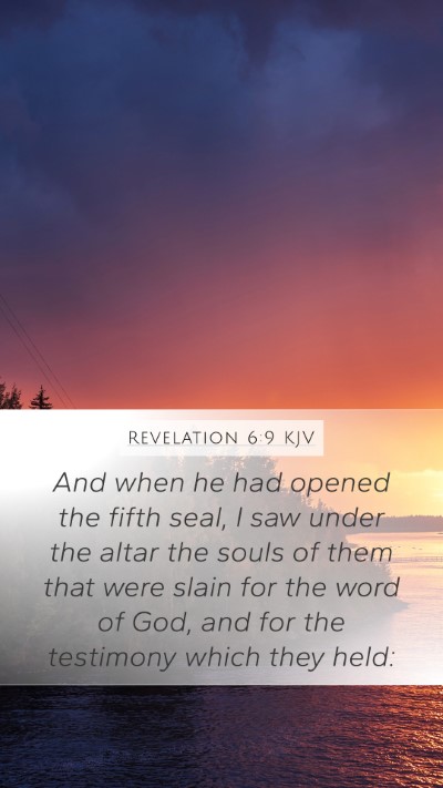 Revelation 6:9 KJV Bible Verse Image