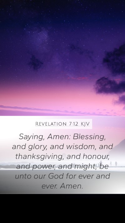 Revelation 7:12 KJV Bible Verse Image