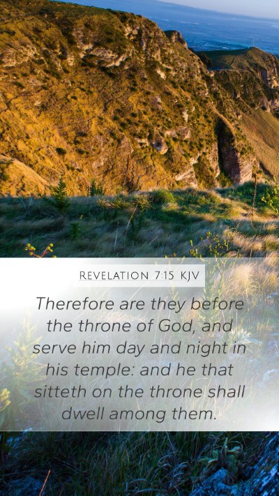 Revelation 7:15 KJV Bible Verse Image