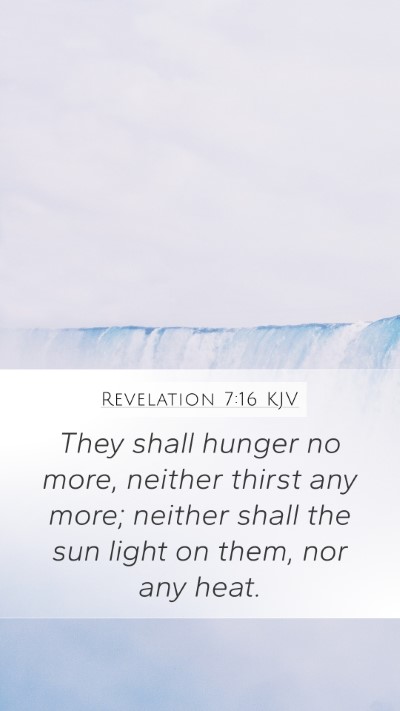 Revelation 7:16 KJV Bible Verse Image