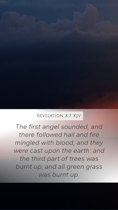 Revelation 8:7 KJV Bible Verse Image