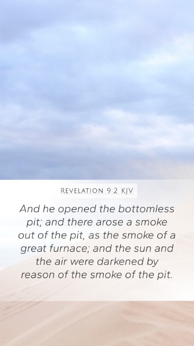 Revelation 9:2 KJV Bible Verse Image